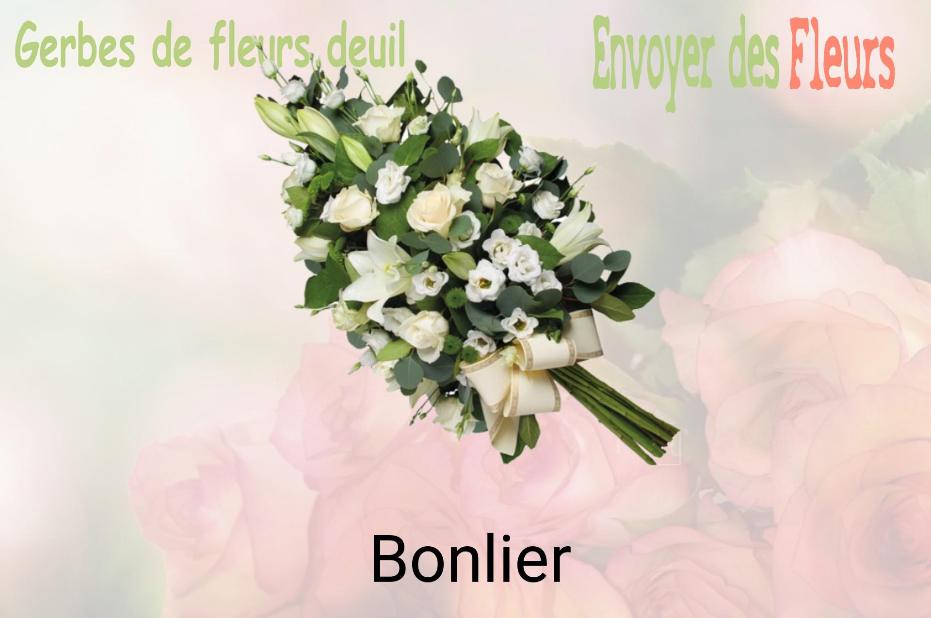 Gerbe de fleurs de deuil livrée à Bonlier